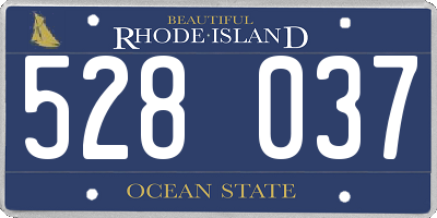 RI license plate 528037