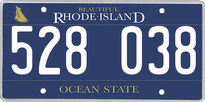 RI license plate 528038