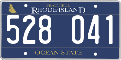 RI license plate 528041