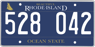 RI license plate 528042
