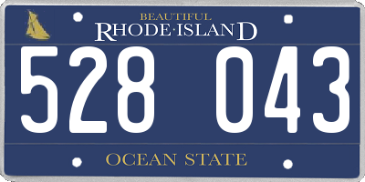 RI license plate 528043