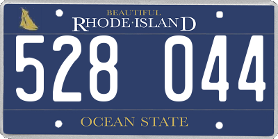 RI license plate 528044