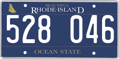 RI license plate 528046