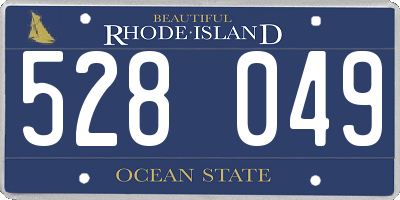 RI license plate 528049