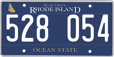 RI license plate 528054