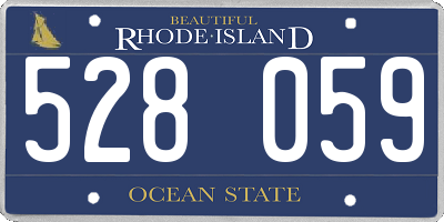 RI license plate 528059