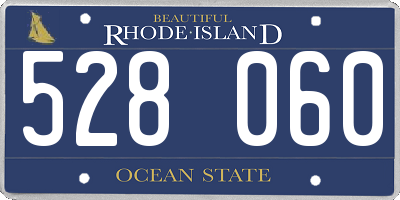 RI license plate 528060