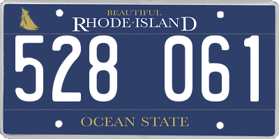 RI license plate 528061