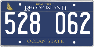 RI license plate 528062