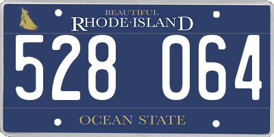 RI license plate 528064