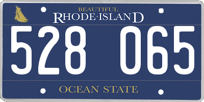 RI license plate 528065