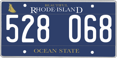 RI license plate 528068