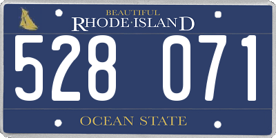 RI license plate 528071