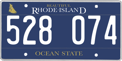 RI license plate 528074