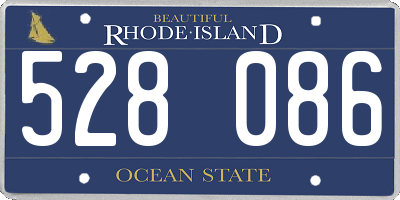 RI license plate 528086