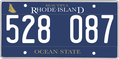 RI license plate 528087