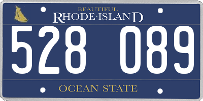 RI license plate 528089