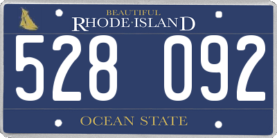 RI license plate 528092