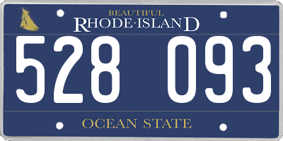 RI license plate 528093