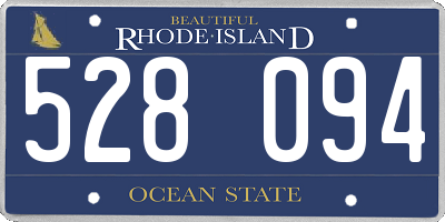 RI license plate 528094