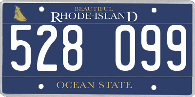 RI license plate 528099