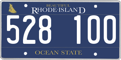 RI license plate 528100