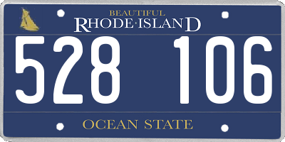 RI license plate 528106