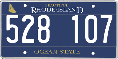 RI license plate 528107