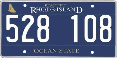 RI license plate 528108