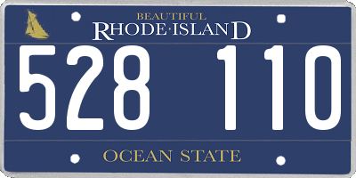 RI license plate 528110