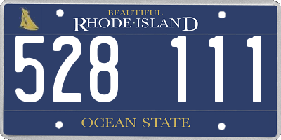 RI license plate 528111