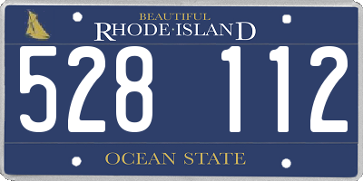 RI license plate 528112