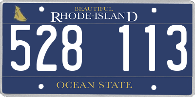 RI license plate 528113