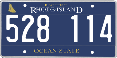 RI license plate 528114