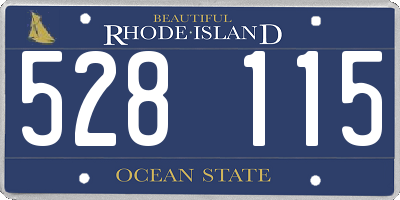 RI license plate 528115