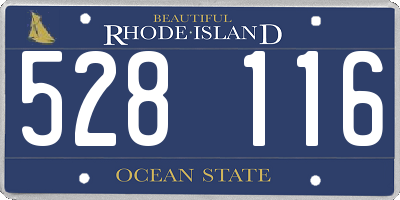 RI license plate 528116