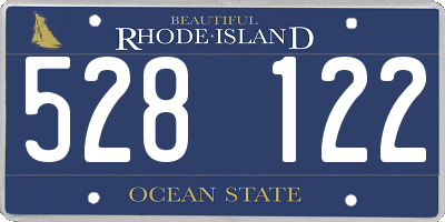 RI license plate 528122