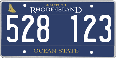 RI license plate 528123