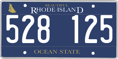 RI license plate 528125