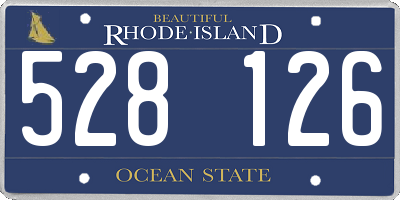 RI license plate 528126