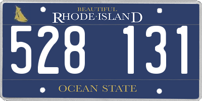 RI license plate 528131