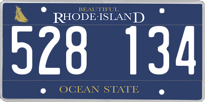 RI license plate 528134