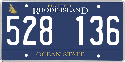 RI license plate 528136