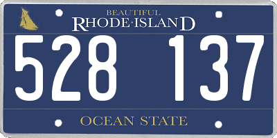 RI license plate 528137