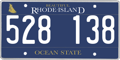 RI license plate 528138