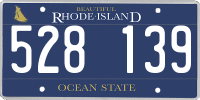 RI license plate 528139