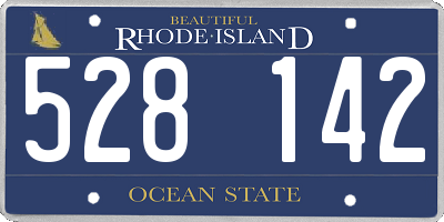 RI license plate 528142