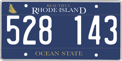 RI license plate 528143