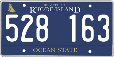 RI license plate 528163