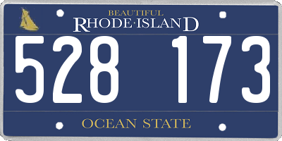 RI license plate 528173